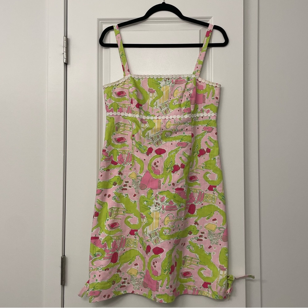 Lilly Pulitzer Originals Bel Air Frisky Business Aligator Dress size 6 Vintage